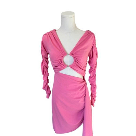 Michael Costello x Revolve - NWT Kurt Mini Dress in Pink Sz M - Picture 6 of 12